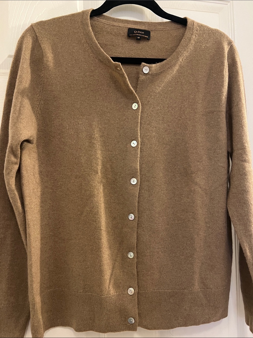 NWOT Quince Mongolian Cashmere Cardigan Sweater in Teak, sz Medium - Picture 8 of 9